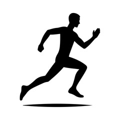 Silhouette Runner Icon | Clean Minimal Vector