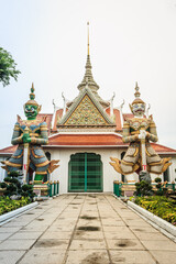 Wat Arun temple, one of landmark Chao Phraya river in Bangkok Thailand 