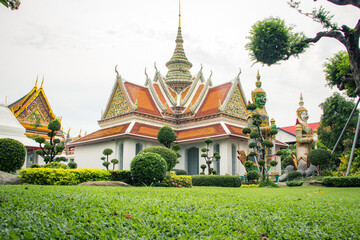 Wat Arun temple, one of landmark Chao Phraya river in Bangkok Thailand