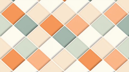 Pastel Geometric Diamond Pattern Background