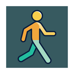 Walking Person Icon Side View Motion