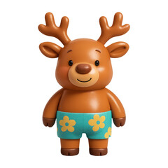 Obraz premium PNG Cute cartoon reindeer illustration