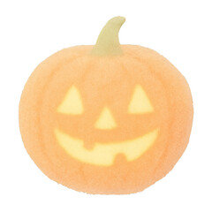 PNG Glowing pumpkin Halloween illustration.