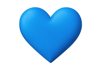 Blue heart symbolizing love, affection, and romance, isolated on a transparent background, perfect for valentine's day or romantic projects