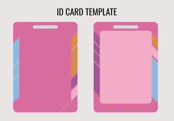 Identity card template with no text, ID card ready to use.