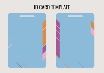 Identity card template with no text, ID card ready to use.