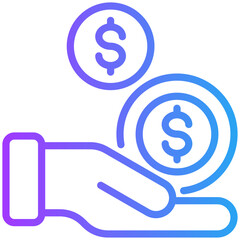Earning icon isolated on white background. vector illustration icon for business, accounting financial and other business