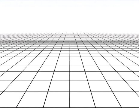 Abstract perspective grid background with diminishing lines in a futuristic style