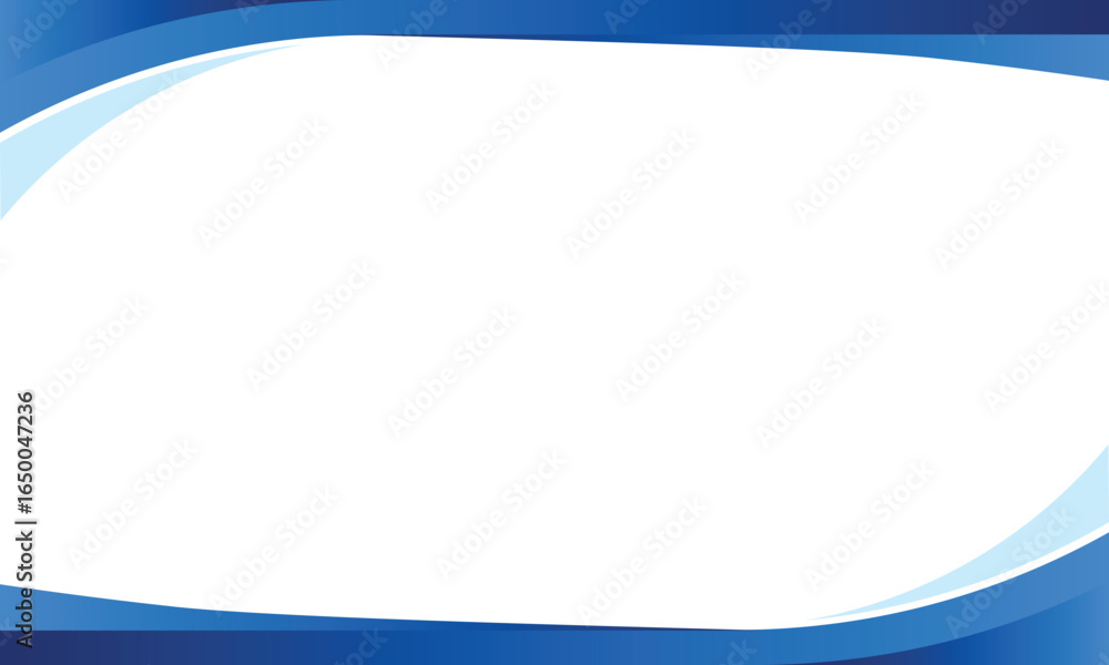 Poster elegant blue gradient curvy border element with copy space for presentation design background