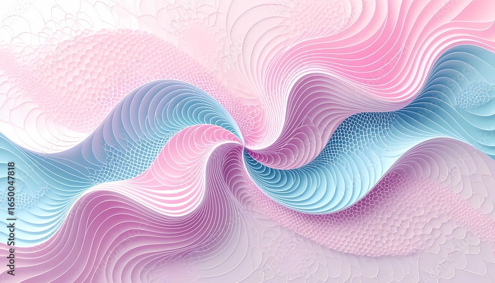 Aufkleber abstract pastel wave design with soft gradient texture and harmony