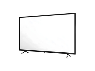 A modern television with a blank screen showcasing sleek design and contemporary style