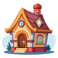 Cozy Cartoon House Vector