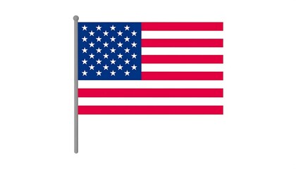 Simple illustration of the american flag.