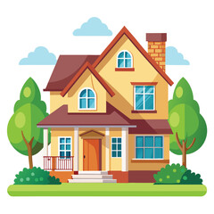 Beautiful Family Home Vector