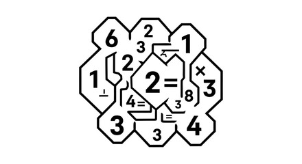 Abstract Math Equation Art Illustration