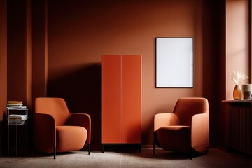 Rustic modern room with warm tones