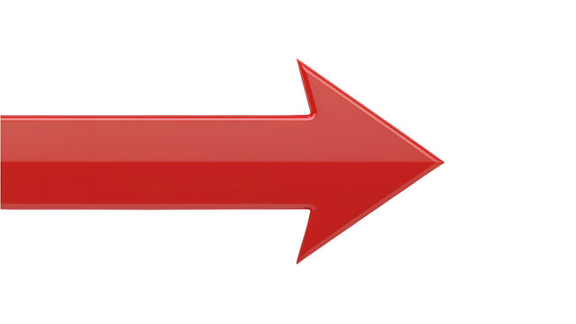 Dynamic red arrow pointing right, perfect for highlighting progress and direction