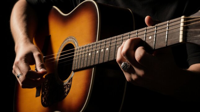 music lesson: acoustic guitar performance by music band | music lesson, education, music band, music performance, music education theme