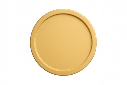 Gold coin rotating against transparent backdrop, representing financial investment, signaling monetary wealth and economic success