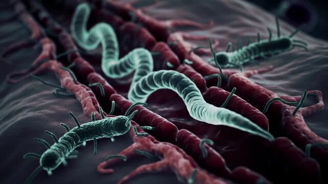 High-Resolution Spirochete Bacteria Transitioning to Lyme Disease Visualization