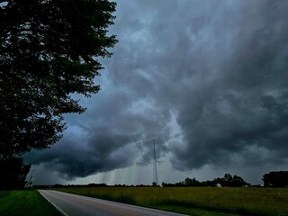 Dark storm clouds