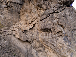 Textured Rocky Surface of a Cliff in BC, Canada