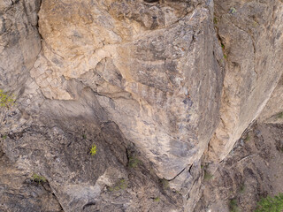 Natural Rock Cliffs in Remote BC, Canada Landscape View