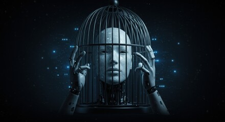 AI Confined: Humanoid Robot Head and Hands in a Cage