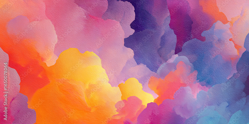 Poster abstract background with watercolor paint and paper texture. gradient colors. paper layers overlay. 