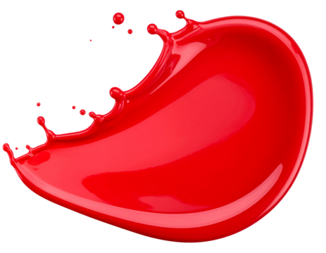 red paint splash isolated