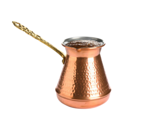 turkish coffee pot isolated on white