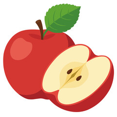 Portrait of fresh apple