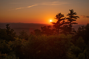 Sunset on top of a mountain