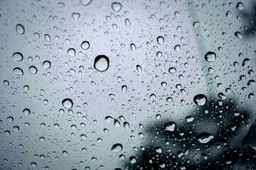 water drops on glass