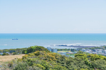 Fototapeta premium 千葉 地球の丸く見える丘からの景色（銚子市）