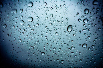 water drops on glass