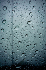 water drops on glass