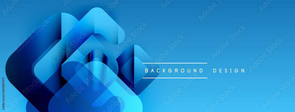 Poster abstract blue layers create dynamic visual effect. modern design suitable for backgrounds, presentat