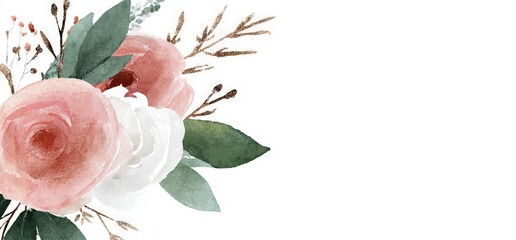 Delicate Watercolor Floral Bouquet