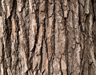 Obraz premium The texture of an old tree trunk with deep wrinkles and grooves