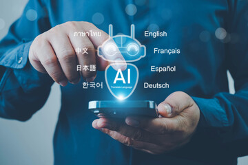 Artificial intelligence technology enabling automatic language translation. Global language...