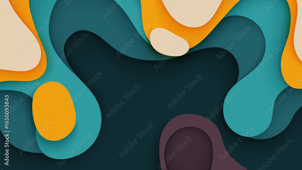 Poster colorful abstract background with vibrant lines and artistic design elements