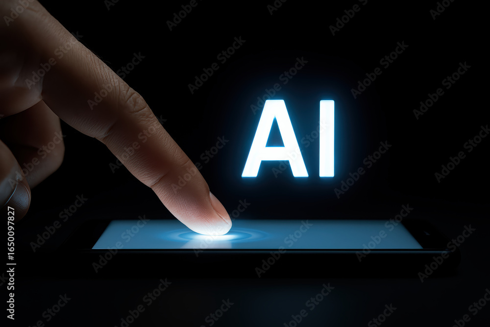 Aufkleber ai interaction reveals advanced technology intelligence innovation automation inspiring digital prog