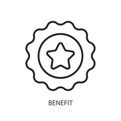 Benefit thin line vector icons.