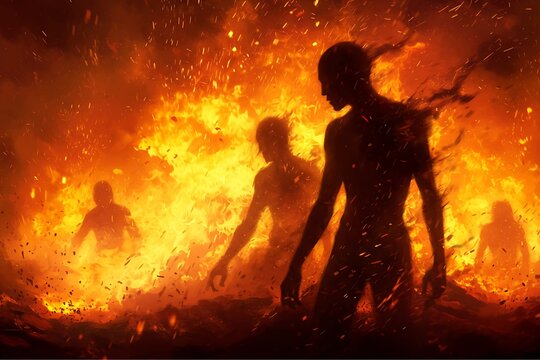 Symbolic Depiction of Hell, Suffering, and Human Punishment