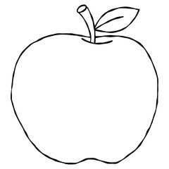 apple cartoon design for coloring ,worksheet ,logo ,sticker ,cover ,print