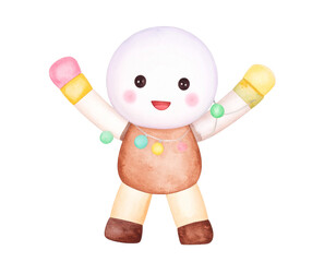 wooden dummy with a bottle of wine