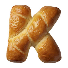 Bread Letter K on transparent background