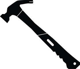 Black and White Hammer Illustration Minimalist Tool Image for Construction and DIY Projects
