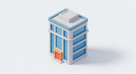 Isometric building design for architectural visualization and urban planning projects rendering and 3d model